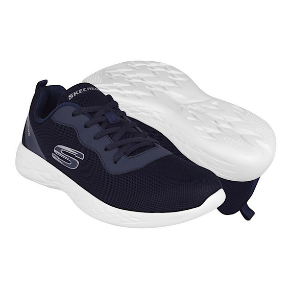 Tenis Joven Skechers 40000lmxnvy Textil Azul