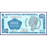 Billete 2 Bolívares Ac7 Oct 05 1989 Simón Bolívar Tinoquito