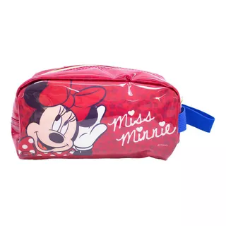 Necessaire Vermelho Miss Minnie Mouse 23x11cm - Disney Cor Vermelho