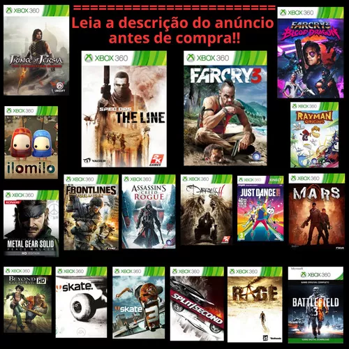 Combo 6 Jogos – Midia Digital Xbox 360 - 95xGames