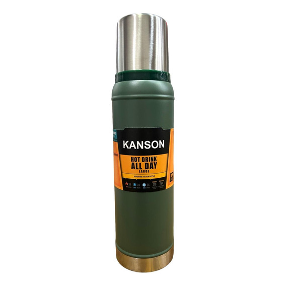 Termo Acero Inox Kanson 1 Litro Large Cebador Sin Manija F/c