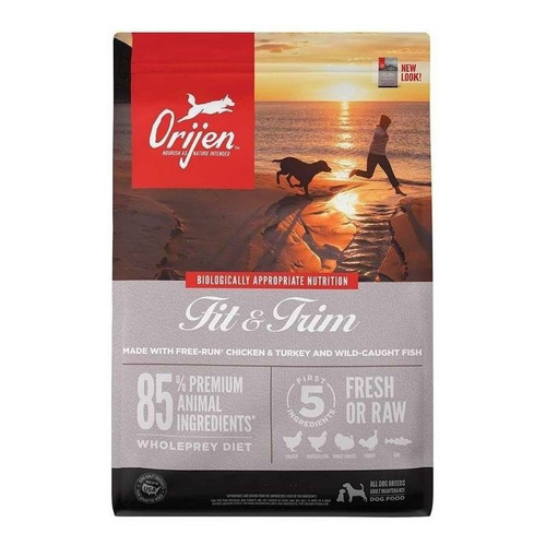 Alimento Orijen Fit & Trim para perro adulto todos los tamaños sabor mix en bolsa de 11.4kg