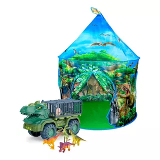 Carpa Para Niños Dino 3d Con Mega Dino Camión Pack
