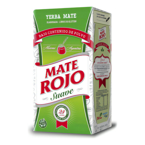 Yerba mate Mate Rojo Suave sabor suave sin TACC en bolsa 1 kg