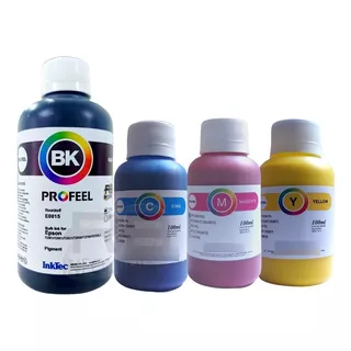 Tinta Ep Pigment Inktec 250ml Black + 3x100ml Coloridas