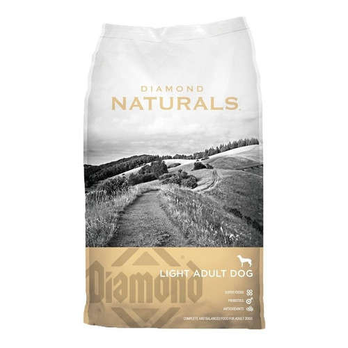 Alimento Diamond Naturals Light Adult Dog para perro adulto todos los tamaños sabor cordero y arroz en bolsa de 2.7kg