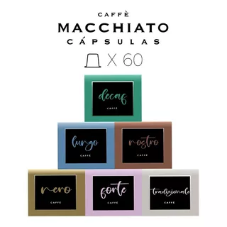 6 Cajas Capsula Cafe Macchiato Compatible Maquina Nesspresso