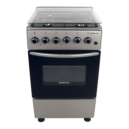 Cocina Punktal Turca PK-1930TK a gas/eléctrica 4 hornallas  inox 220V - 240V puerta con visor 52L