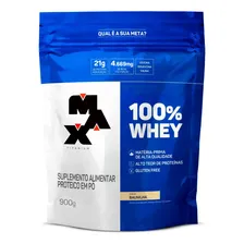 Whey Protein 900g 100% Whey Refil Max Titanium Baunilha Whey Concentrado