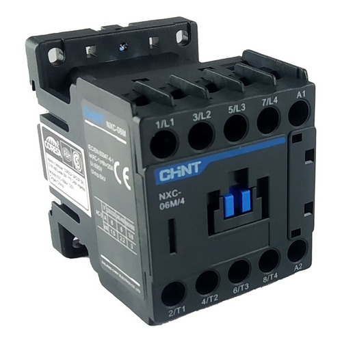 Contactor 6a Trifásico Monofásico 4 Polos Bobina 220v Chint