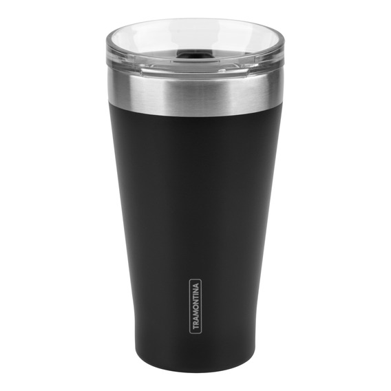 Vaso Térmico Tramontina Exata En Acero Inoxidable Negro Con 