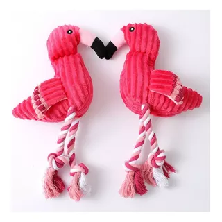 Juguetes Mascotas Mordedores Flamingo Rosa Sonido