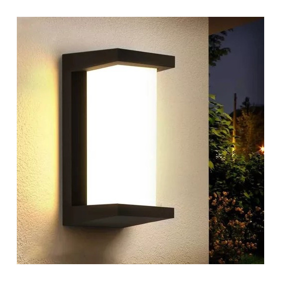 Lámpara De Pared Led Impermeable Iluminación Exterior Patio