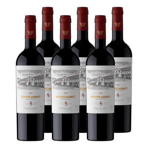 Vino Cabernet Sauvignon, Merlot y Malbec Montchenot Gran Reserva 2017 bodega Bodegas López 750 ml pack x 6 u