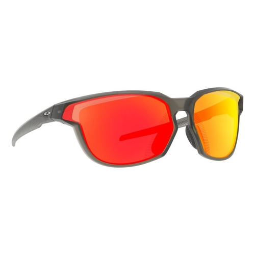 Lentes De Sol Oakley Kaast Prizm Ajuste Normal Para Hombre Color Gris Color de la lente Rojo Color de la varilla Gris Color del armazón Gris Diseño Espejeado