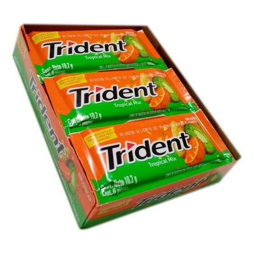 Chicles Trident Tropical X 18