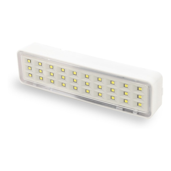 Luces Emergencia Luz 30 3w Fria Led 5hs Autonomia Color Blanco