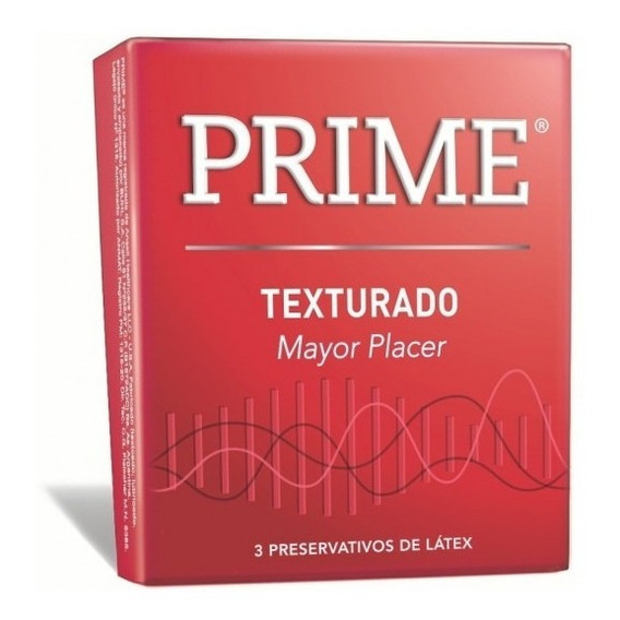 Preservativos Prime Texturado X 3 Unidades Con Relieve 