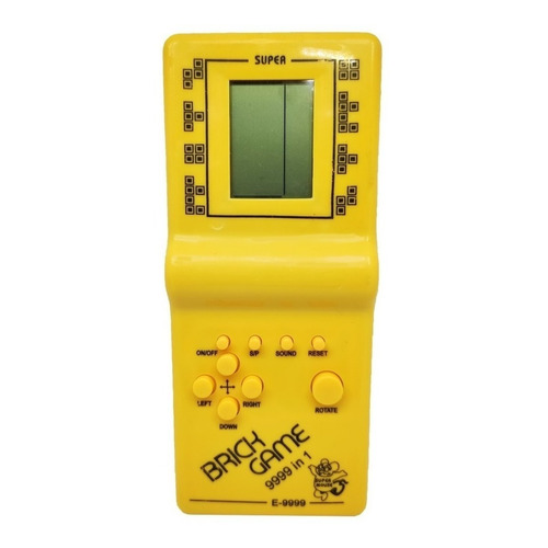 Consola Brick Game 9999 in 1 Standard color amarillo