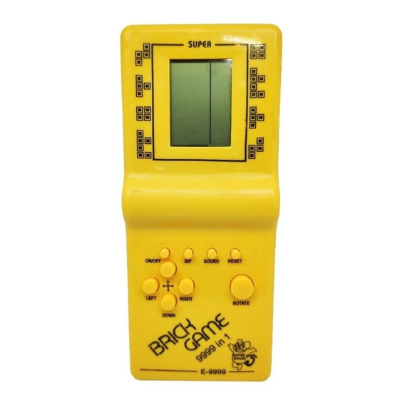 Consola Brick Game 9999 in 1 Standard  color amarillo