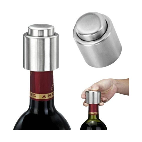 Tapón De Botella De Vino Acero Inoxidable Compra 2   Lleva 3