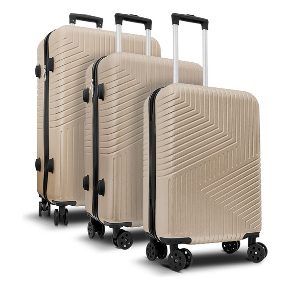 Set X3 Valijas De Viaje Rígidas 4 Ruedas 20, 24 Y 28 El Rey