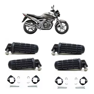 Kit Pedaleiras Completa Cbx 250 Twister 2001 A 2008 4 Peças