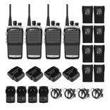 Handy Baofeng Kit X 4 Walkie Talkie Ks-305 16ch 5w + Extras Color Negro