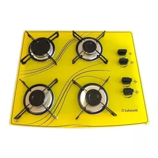 Fogão Cooktop Gás Safanelli Lines Fogão 4 Bocas Amarelo 127v/220v