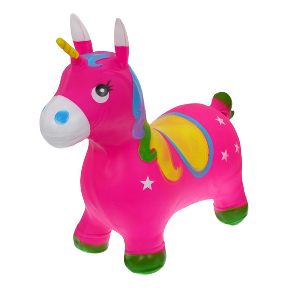 Pony Unicornio Saltarín De Goma Con Sonido Colores Niños