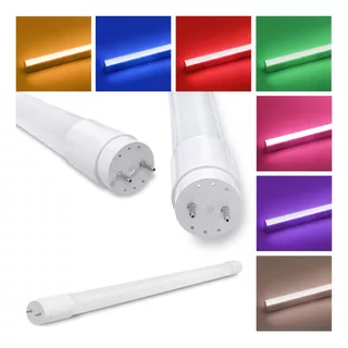 10 Lâmpadas Led Tubular T8 Colorida 18w 120cm Bivolt | Vidro