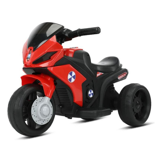 Motocicleta Infantil Recargable 6v Con Luces Y Sonido Niños Color Rojo Escudo