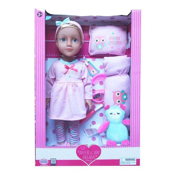 Muñeca Bb 45cm Set De Pijamada