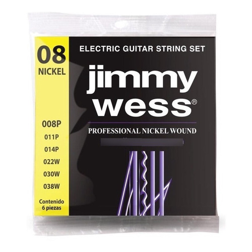 Encordadura Jimmy Wess Para Guitarra Electricajwge-1008n