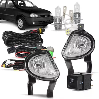 Kit Farol Milha Corsa Classic 2007 2008 2009 2010 +4 Brindes