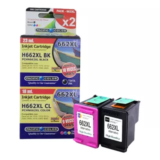 Pack Tintas 662 Xl Negro-color Pacific Color