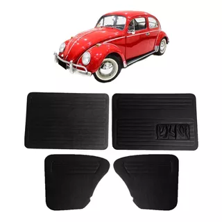 Forro Porta Vw Fusca 63 - 77 Jogo 4 Peças Com Bolsa 