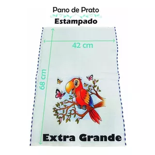 Pano De Prato Estampado Bainha Atacado Kit Com 10 Peças