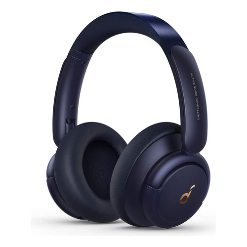 Audífonos gamer inalámbricos Soundcore Life Series Life Q30 A3028 midnight blue con luz LED