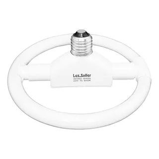 Lâmpada Fluorescente Circular T5 22w 220v E27 Branco Frio Cor Da Luz Branco-frio (6400k)