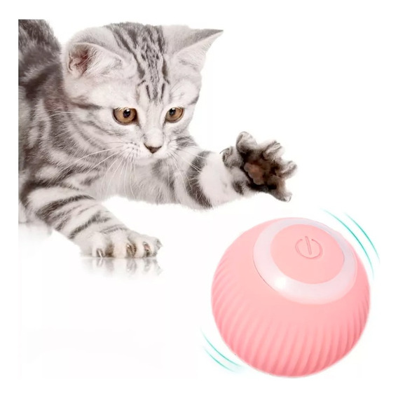 Pelota Automática Interactiva Para Gatos Juguete Usb