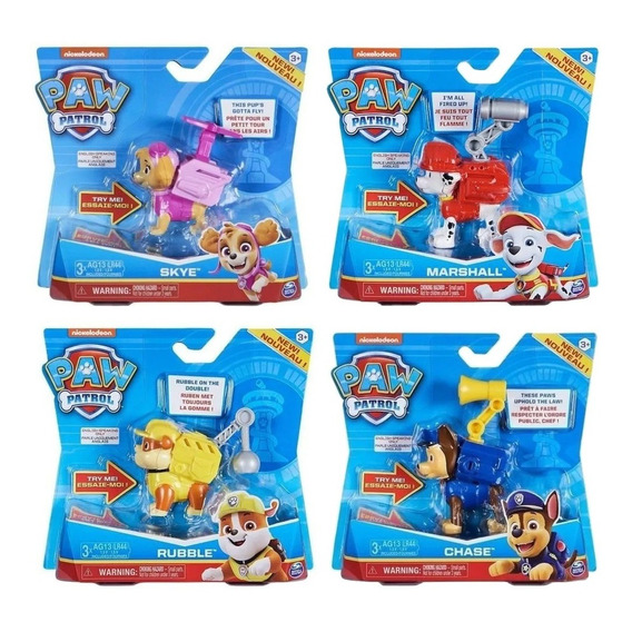 Muñeco Paw Patrol Figura Con Frases Ingles 