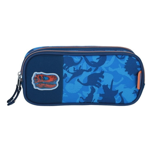 Lapicera Estuche Escolar Chenson Dinosaurio Rex Byko Co64751 Color Azul Co64751-9