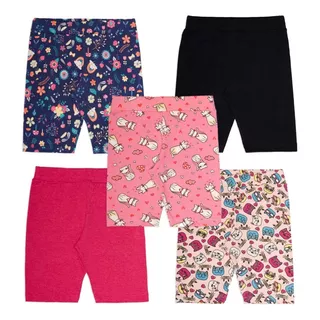 Kit 3  Shorts Feminino Primavera-verão Bermudas Bermuda Fem