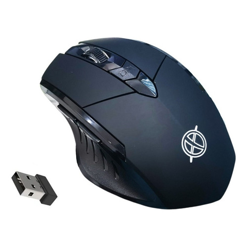 Mouse mouse para juegos inalámbrico recargable Xinua  pm06 negro