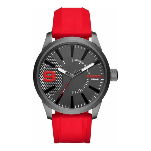 Reloj Diesel Dz1806 Color de la correa Rojo Color del bisel Gris oscuro Color del fondo Gris oscuro