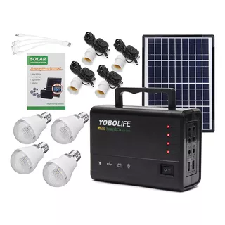 Kit De Iluminación Y Panel Solar Para Bombillos Led Y Power 