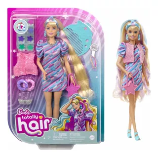 Muñeca Barbie Totally Hair Look Estrellas 15 Accesorios 30cm