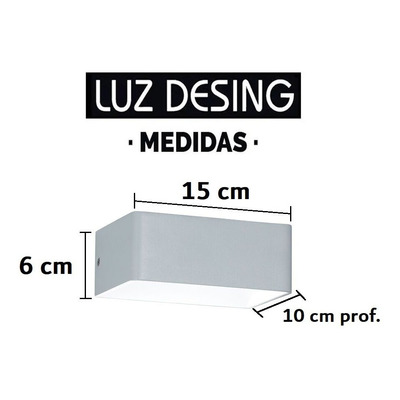 Aplique Pared Luz Led 3w Aluminio Calidad Premium Tz