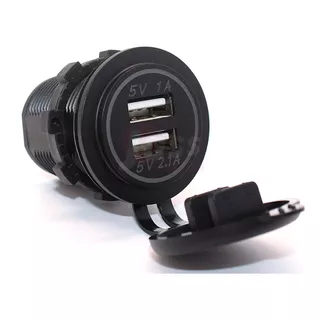 Cargador Toma Usb Doble Para Embutir Auto 12 24v Moto 4x4 Lo